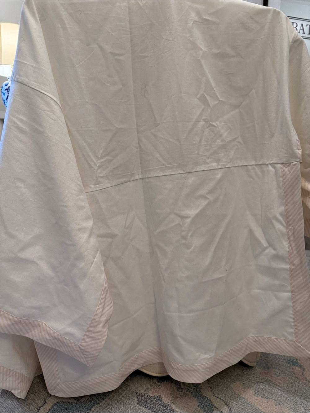 Serena and Lily Crip Skirt with Pale Pink Trim